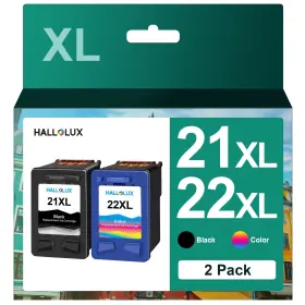 B0d4zclx3g Hallolux 21xl 22xl Ink Cartridges Combo Pack For Hp Deskjet F4180 F2210 D1560
