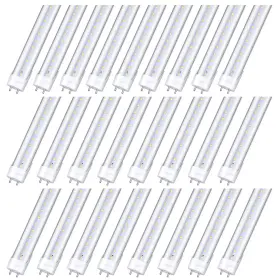 6000k-clear-25 Hminled 48 Double-ended 6000k Clear Led Tube 4 Ft T8 Ballast Bypass Bulb