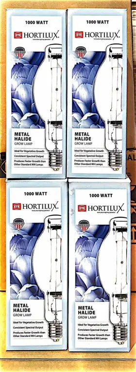 Hx53967 Hortilux Schr Der Eye 1000w Watts Mh Metal Halide Bt37 Grow Light Lamp Bulb Lot Of 4