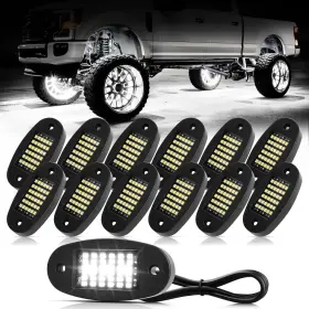 B0cxpsn9wh Hovano 12 Pods White Rock Lights 6000k Pure 36 Leds Smd Chips Super Bright