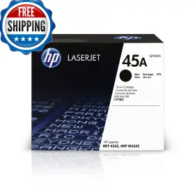 Hp B0006j3qxi Original 45a Black Toner Cartridge Works Laserjet 4345 Mfp Series