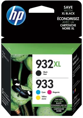 B01dr0aasg Hp 932xl 933xl High Yield Black And Color Ink Cartridges N9h62fn
