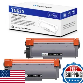 Mfc-l2700dw Huehub B0d4dfgjyg Tn630 Black Toner Cartridge Compatible For Brother Hl-l2300d - 2pk
