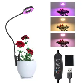 Hywyimlait 717038137164 Halo Ring Plant Grow Light With 360 Gooseneck Full Spectrum Pot Clip