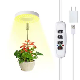 Cx-i45m-u6w1 Hywyimlait Halo Ring Grow Lights For Small Indoor Plants Warm White 48leds Full Spectru