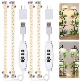 Zwldt-o2 Hywyimlait 2 Two Strip Growing Lamp For Indoor Plants 3500k Full Spectrum Led G... Fast Ship