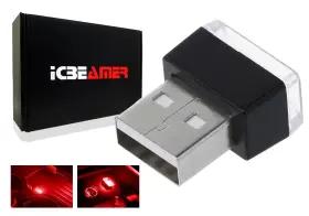 B09msz7x76 Icbeamer Mini Usb Led Light Red Car Interior/trunk Atmosphere Lamp - Plug And Play