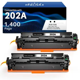 Ink4u B0fzb3zl1k 202a Black Toner Cartridges Compatible For 202 A 202x Cf500x Cf501x Cf502x