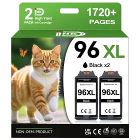 B0cg1hssrn Inkid 96xl Black Ink Cartridge Compatible For Hp Deskjet Photosmart Printers