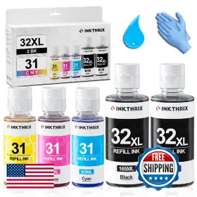 Inkthrix B0fmrjqp5b 31 32xl Ink Bottle Set Compatible For Hp Smart Tank 7602 6001 5101 651