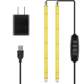 Ipower 840166250792 20w Led Grow Lights With Full Spectrum Plant Growing Light Strips 2 Tubes Yellow