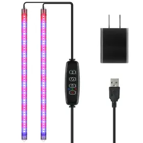 Ipower 840166250815 20w Led Grow Light Strips For Indoor With Auto On/off 3/9/12h Timer Red&blue