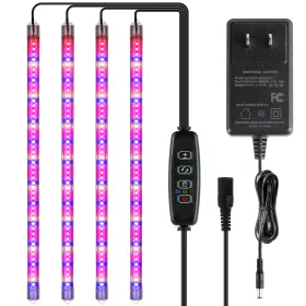 Ipower 840166250860 Led Plant Grow Light Strips Full Spectrum With 3 Timing Modes 10 Dimmable Levels