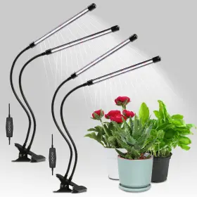 Ipower 840166271308 2 Full Spectrum Clip Plant Growing Lamp With 84 White Red Leds For Indoor Plants