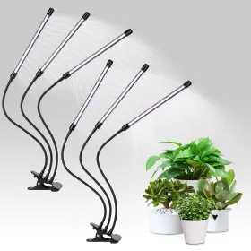 Ipower 840166271315 2 Full Spectrum Clip Plant Growing Lamp With 126 White Red Leds For Indoor