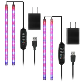 Ipower 840166271445 2pack 20w Led Grow Lights With Full Spectrum Plant Growing Light Strips Red&blue