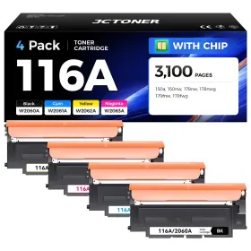 B0dy7qwhn2 Jctoner 116a Toner Cartridge Set 4-pack For Hp 150a 178nw W2060a W2061a W2062a W2063a