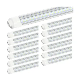 Jesled R17d R17d/ho 8ft Led Bulbs - 12 Pack Rotate V Shape 5000k Daylight 72w