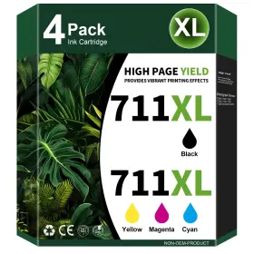 B09w5m3qtp Jettruemedia 711xl Ink Cartridges Compatible Hp Designjet T120 T520 High Yield