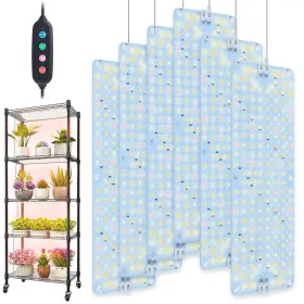 Jinhongto 657381360959 6pack 2025 Ultra-thin Panel Grow Lights For Seed Starting Vegetables Greenh