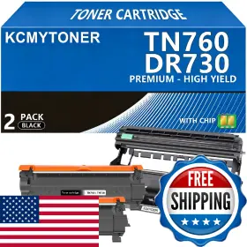 Kcmytoner B0fmr4pg9j Tn760 Tn730 Toner Cartridge And Dr730 Drum Unit Compatible For Brother