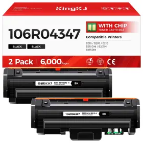 B0f8vbvy29 Kingkj B205 B210 B215 Toner Cartridge Black 2-pack High-yield Replacement For Xerox 106
