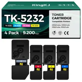 B0f992pm9b Kingkj Tk-5232 Tk5232 Toner Cartridge 4pack High Yield Replacement For Kyocera Tk-5232k