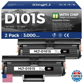 B0f99qycnd Kingkj Mlt-d101s Toner Cartridge Black 2-pack High-yield Replacement For Samsung Mlt-d1