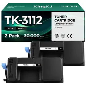 B0f9f6ynnz Kingkj Tk-3112 Tk3112 Toner Cartridge Black 2-pack High Yield With Chip Replacement For