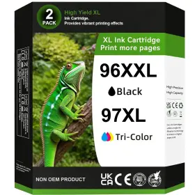 B0cmd6r3gx Kingmo 96 97 Ink Cartridge Combo For Hp 96xl 97xl Black Color - 2-pack