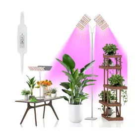 Kl36 Kingplus Grow Lights With Base Double Head Full Spectrum Led Grow... Fast Ship