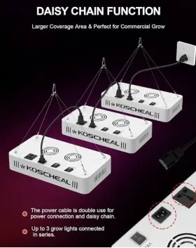 Koscheal 755331431350 Led 1200w Grow Light Full Spectrum Plant With Veg And Bloom Switch #2