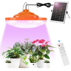 Ldus-0005-spgl-circle-new Ladate 96 Led Solar Grow Lights Battery Powered Full Spectrum Hanging Light Fo