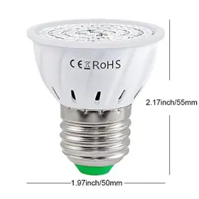 Laisha 782917944126 2 Pack Par16 Led Grow Light Bulb Plant Short Neck Bulbs E27 Base 5w #2