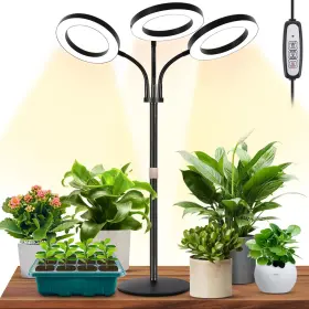A0105 Lbw Halo Plant Grow Light Tri-head Desk For Indoor Growth 72x3 L