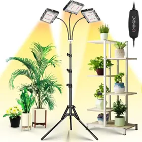 Ca220501 Lbw Grow Light With Stand Tri-head Led Plant For Indoor Plants Full