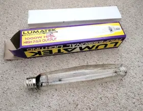 1000w Lumatek 816356002984 Hps Sodium Grow Flower Lamp Bulb Hydroponics / High Par Output