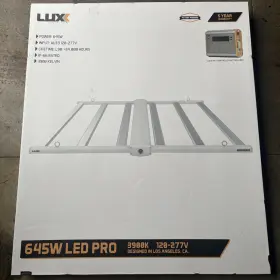645wledpro Luxx 645w Led Grow Light Ip-66 Rated 120-277v 54 000 Hours White Metal