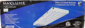Max Lume 817205011324 High Output T5 Fluorescent Fixture With Grow Bulbs
