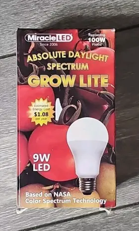 Miracle Led 041898979306 Absolute Daylight Full Spectrum Indoor Grow Light Bulb 9w