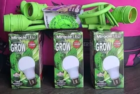 Miracle Led 041898979344 3miracleled 150w Grow Light Ultra Lite And 3-socket 4ft System All New