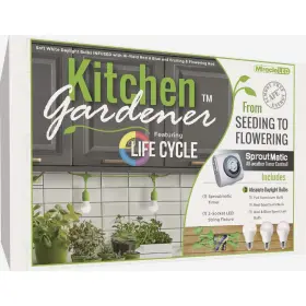 603493 Miracle Led Kitchen Gardener 9w Grow Light Kit With Sproutmatic Timer