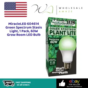 604614 Miracle Led Miracleled Green Spectrum Stasis Light 1 Pack 60w Grow Room Bulb