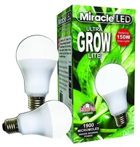 604868 Miracle Led Absolute Daylight Spectrum Ultra Grow Lite 2-pack 12w