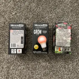 Miracle Led 700112144691 3 Pack Red Spectrum Indoor Blooming Grow Light Bulbs 150w From 12w #2