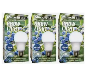 Miracle Led 810065877680 3 Pack Set Absolute Daylight Indoor Grow Light Bulb 150w From 14w