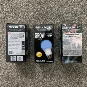 100w Miracle Led 810102941268 3 Pack Blue Spectrum Indoor Grow Light Bulbs From 9w #2