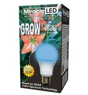 100w Miracle Led 810102941268 3 Pack Blue Spectrum Indoor Grow Light Bulbs From 9w #3