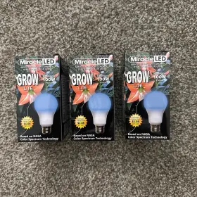 100w Miracle Led 810102941268 3 Pack Blue Spectrum Indoor Grow Light Bulbs From 9w