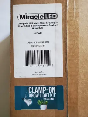 Miracle Led 810102946119 4 Pack Miracleled Clamp On Lamp Red And Blue Spectrum Grow Light Bulb Kit #3